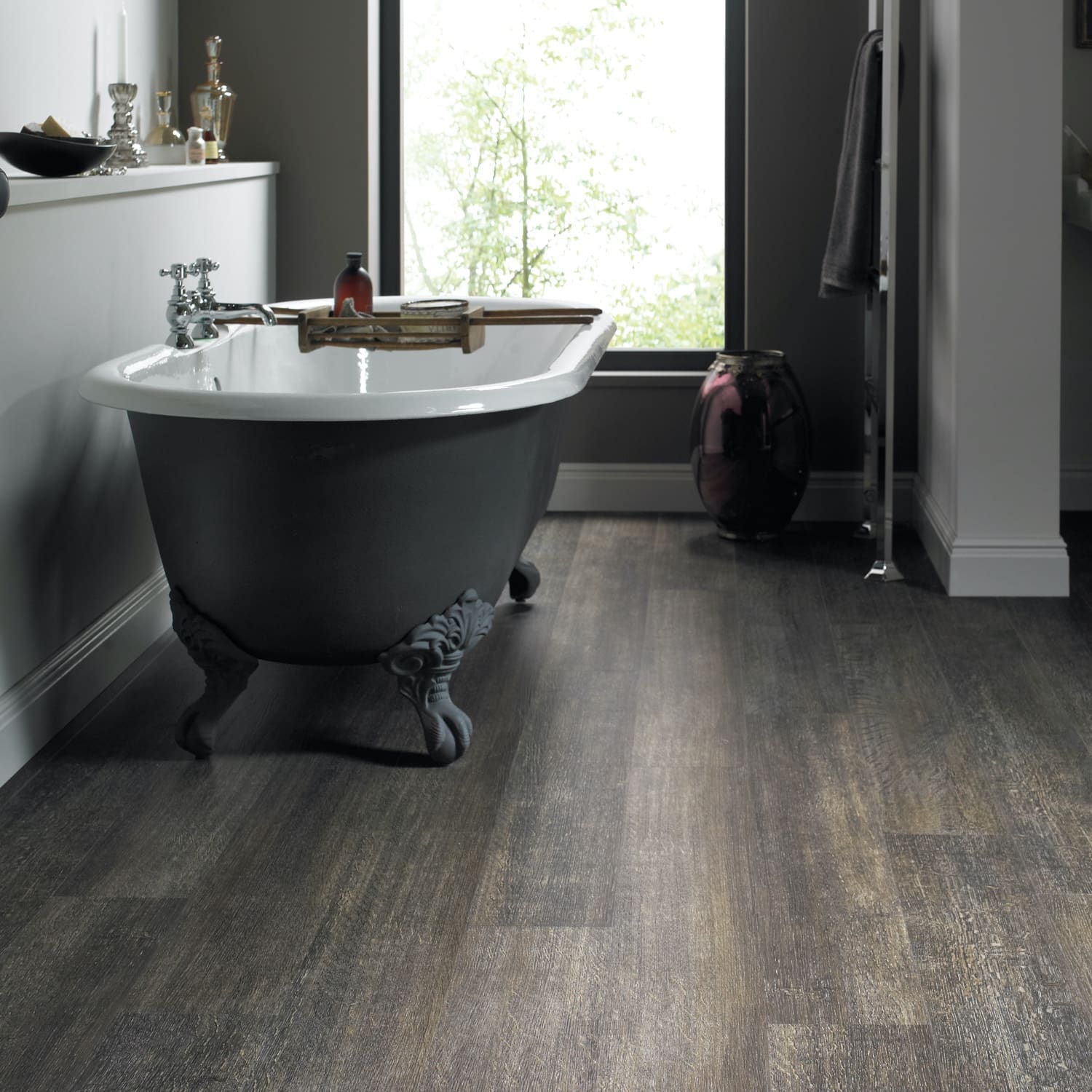 Grey Wood LVT Flooring